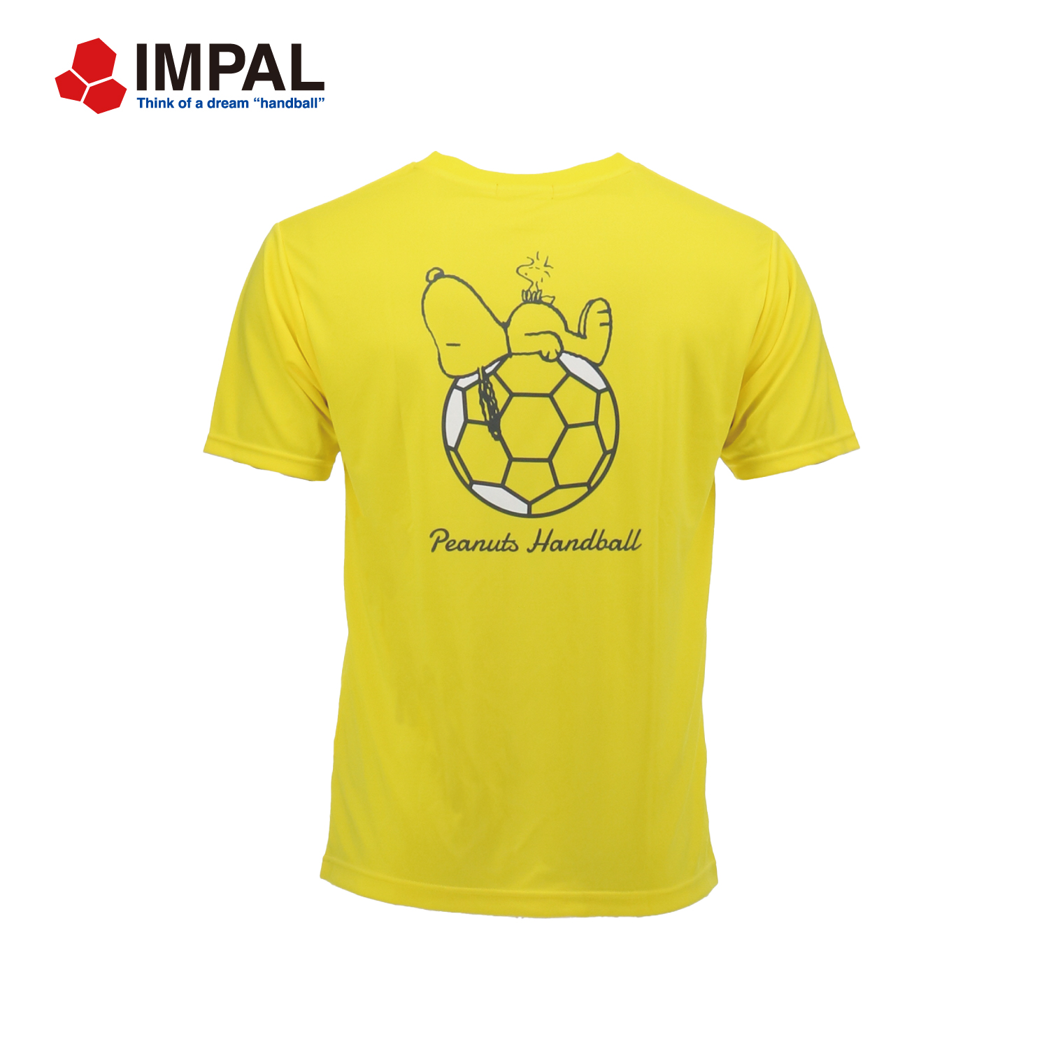 <NEW>スヌーピー 新作 ハンドボール Tシャツ ユニセックス イエロー /IMSNPT-2503