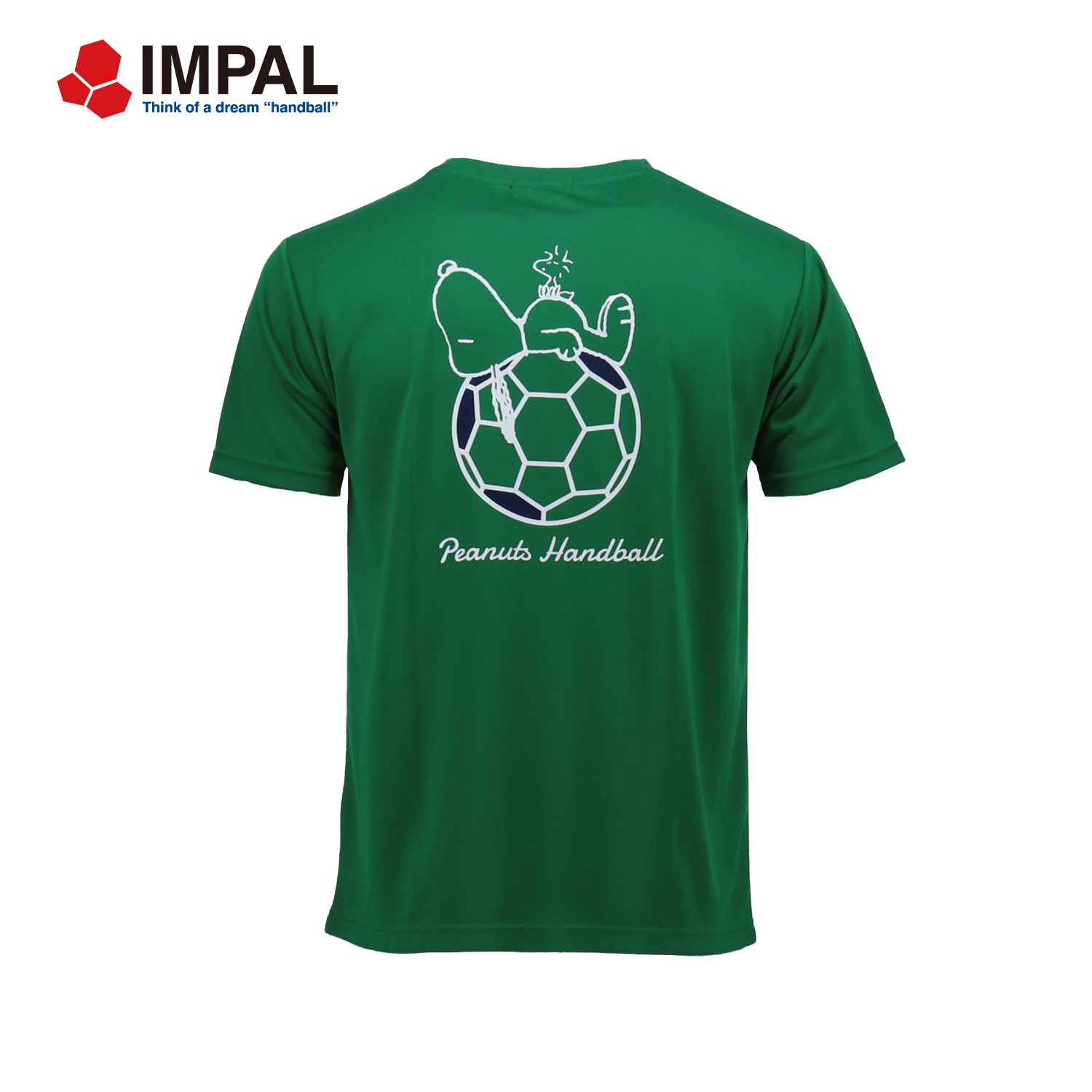 <NEW>スヌーピー 新作 ハンドボール Tシャツ ユニセックス グリーン /IMSNPT-2503