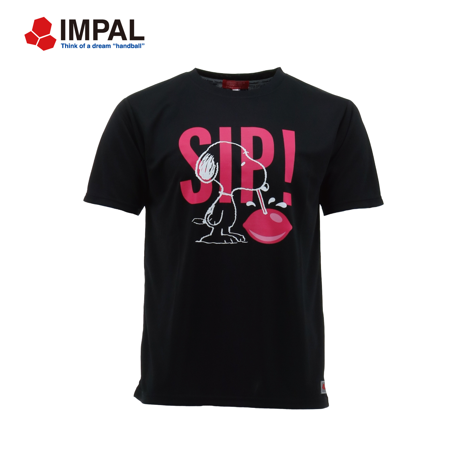 <NEW>スヌーピー 新作 ハンドボール Tシャツ ユニセックス ブラック /IMSNPT-2504