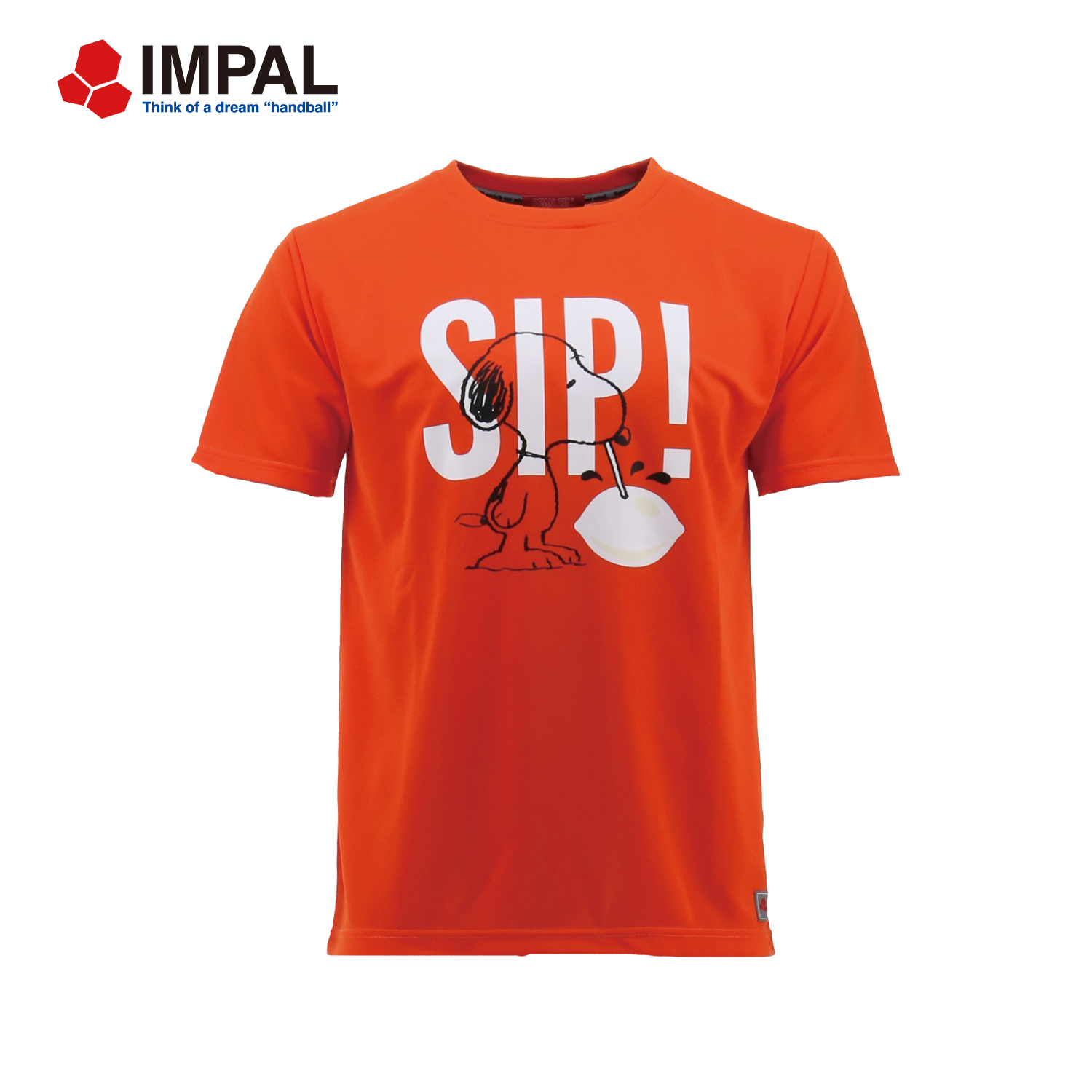 <NEW>スヌーピー 新作 ハンドボール Tシャツ ユニセックス オレンジ /IMSNPT-2504