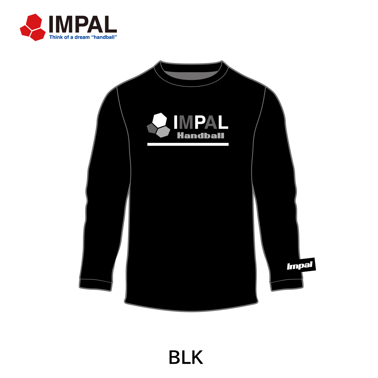 <NEW> ハンドボール 新作 ロングTシャツ ユニセックス ブラック / IMLT-3502