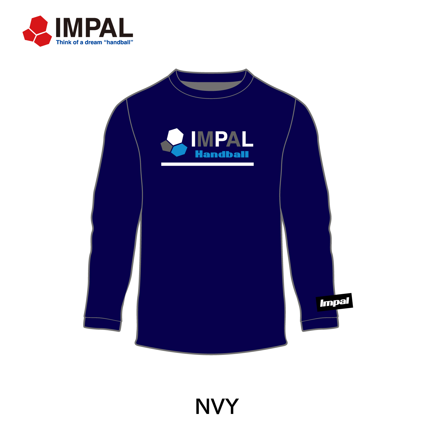 <NEW> ハンドボール 新作 ロングTシャツ ユニセックス  ネイビー / IMLT-3502
