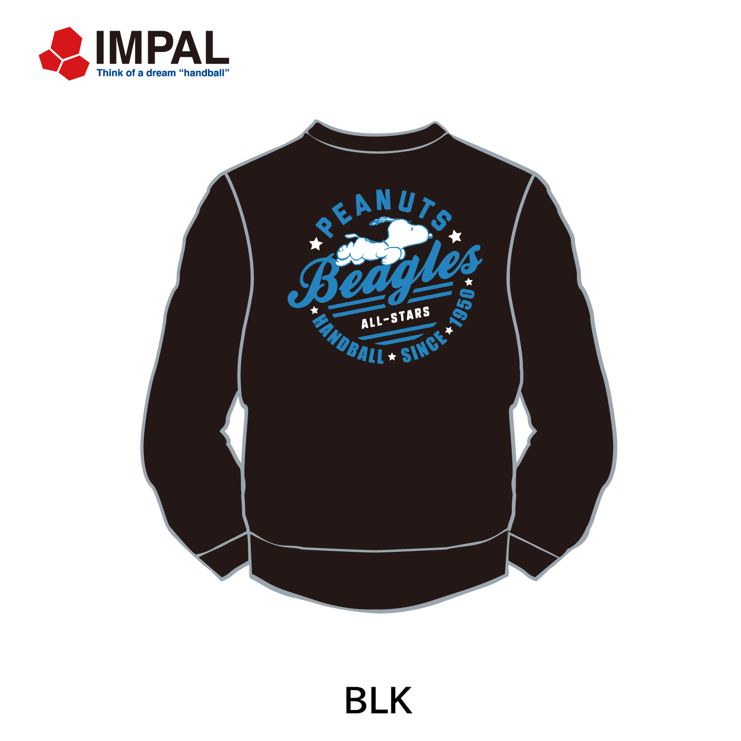 <予約>ハンドボール 新作 スウェット ユニセックス ブラック /IMSNST-4501