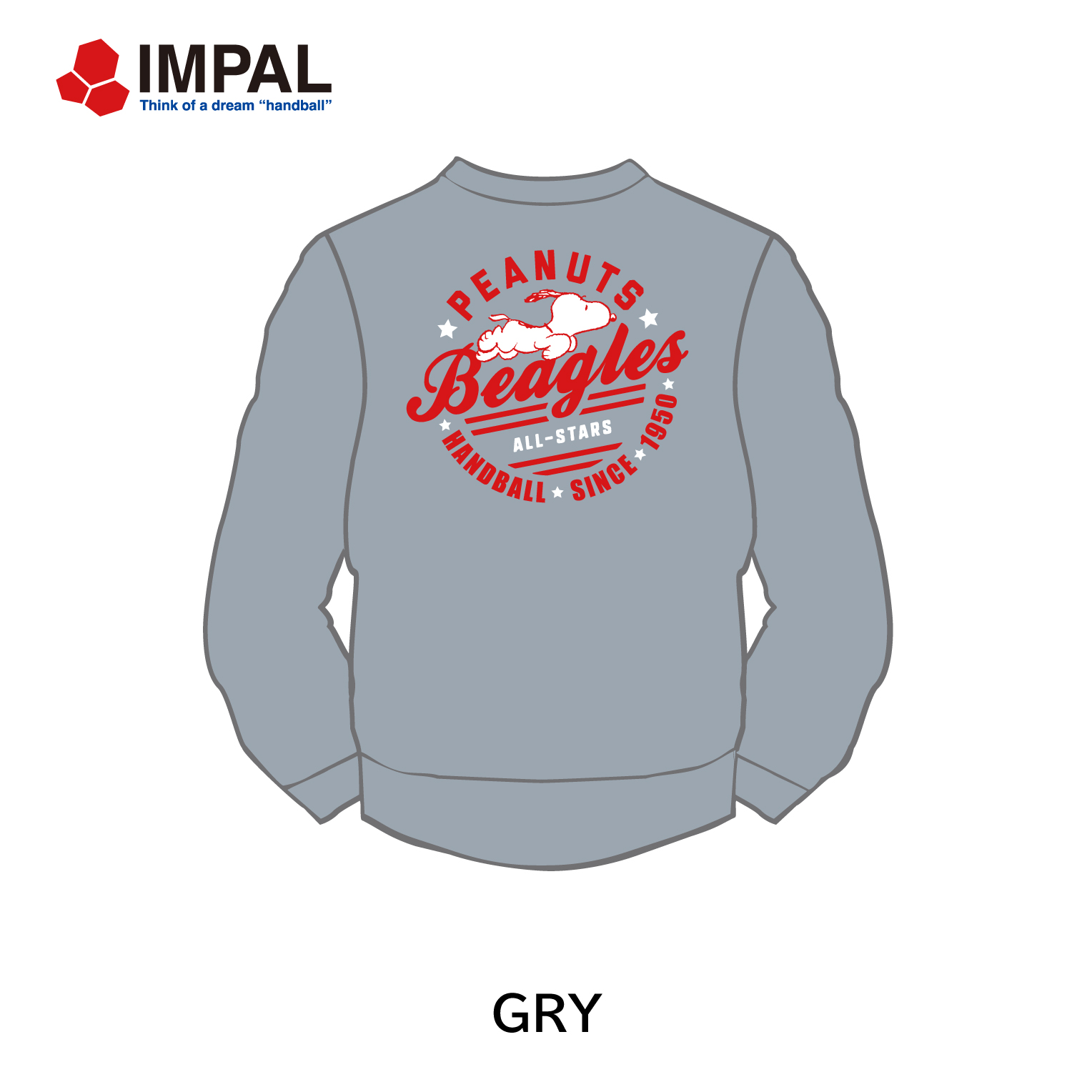 <予約>ハンドボール 新作 スウェット ユニセックス グレー /IMSNST-4501