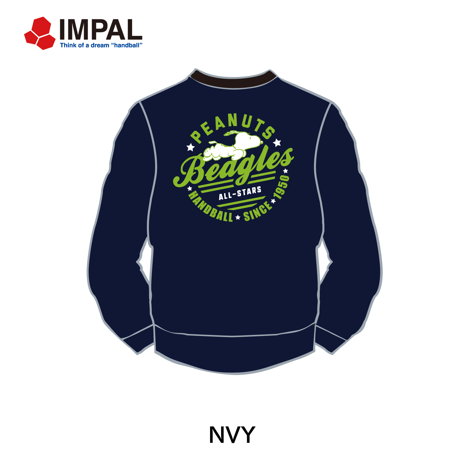 <予約>ハンドボール 新作 スウェット ユニセックス ネイビー /IMSNST-4501