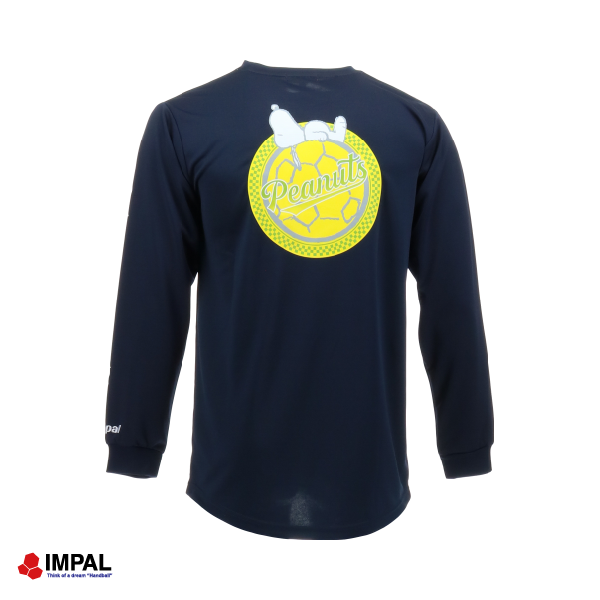 <NEW> スヌーピー 新作 ハンドボール ロングTシャツ ユニセックス ネイビー / IMSNLT-3501